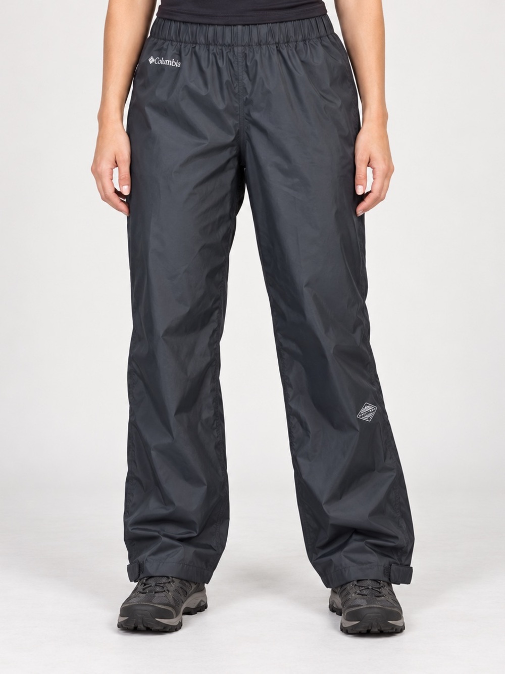 🌧️🏔️ Columbia Women’s (L) Storm Surge Unisex Omni-Tech Rain Pants Dark Gray